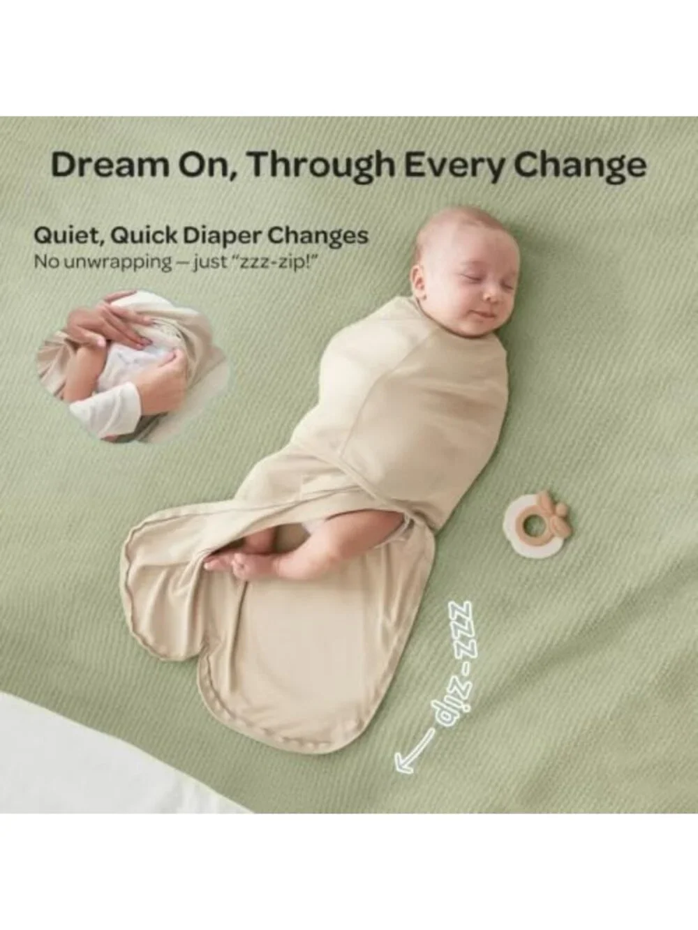 Cozy Newborn Swaddles with Quiet Fastener - Infant Sleep Sack 0-3 Months